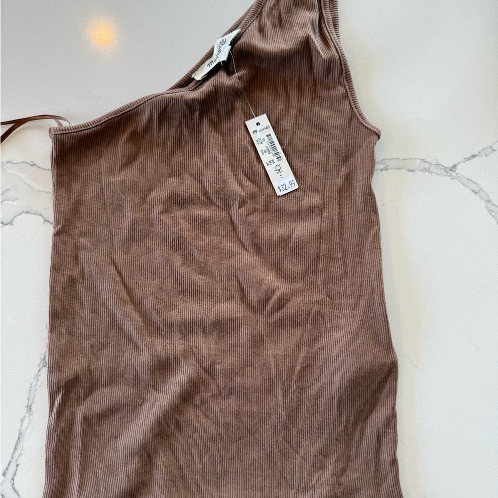 Madewell Brown Asymmetrical Camisole Top